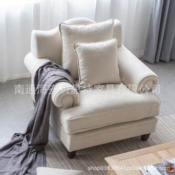 American modern minimalist living room three-person sofa combination fully equipped removable and washable small apartment fabric sofa down sofa