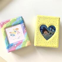 ins rainbow color yellow floral 3-inch mini polaroid photo album 80 pieces of star-chasing idol photo card album storage book