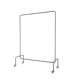 Clothing Store Display Rack Floor-Standing Clothes Hanging Rod Stainless Steel Brushed Silver with Wheels Women's Clothing Store Shelf Display Rack