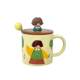 Cute Ceramic Mug, Birthday Gift for Girls, Souvenir, Office Couple Water Cup, Coffee Cup
