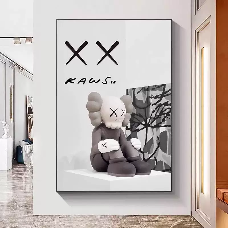 [KAWS современная минималистичная декоративная картина для прихожей гостиная настенная подвесная сетка]