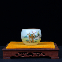 Feng Qunfang Chinas senior skilled ceramic craftsman ceramic tea cup Fawn B9