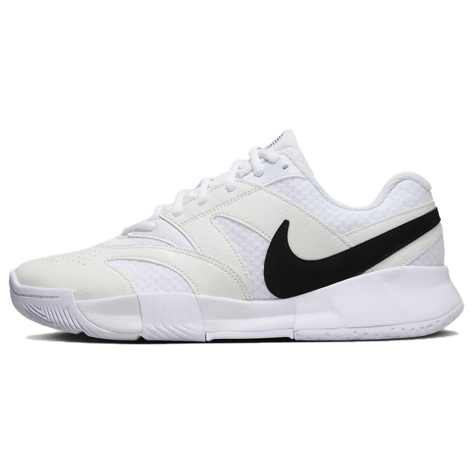 Nike Court Lite 4 耐磨 低帮 网球鞋 女款 白黑色