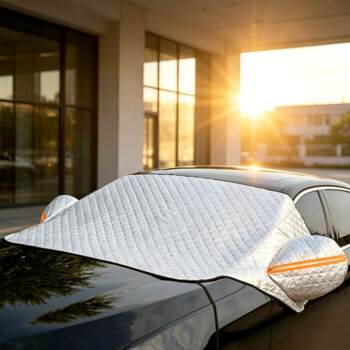 Universal ultrasonic material thickened half glass anti-snow, anti-frost and anti-freeze car cover sunshade car snow cover