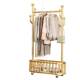 Clothes Rack Floor-Standing Bedroom Clothes Rack Household Simple Clothes Drying Rack Movable Storage Rack Clothes Storage Rod Rack
