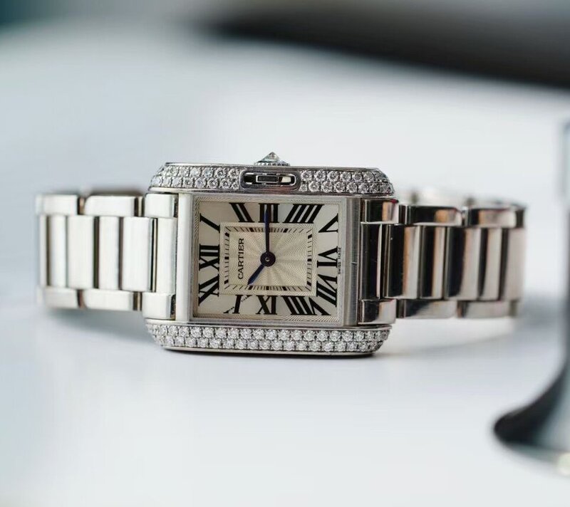 70% off Instant Purchase at the Public Price of 28.9W [9.8 New] Cartier Tank Wt100008 Quartz 30.2X22.7Mm