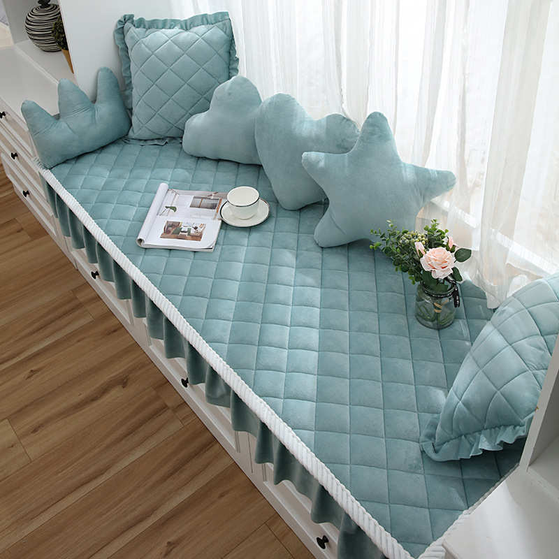 Balcony bay window mat for all seasons, simple Nordic window sill mat, tatami thickened sponge, high-end anti-slip cushion