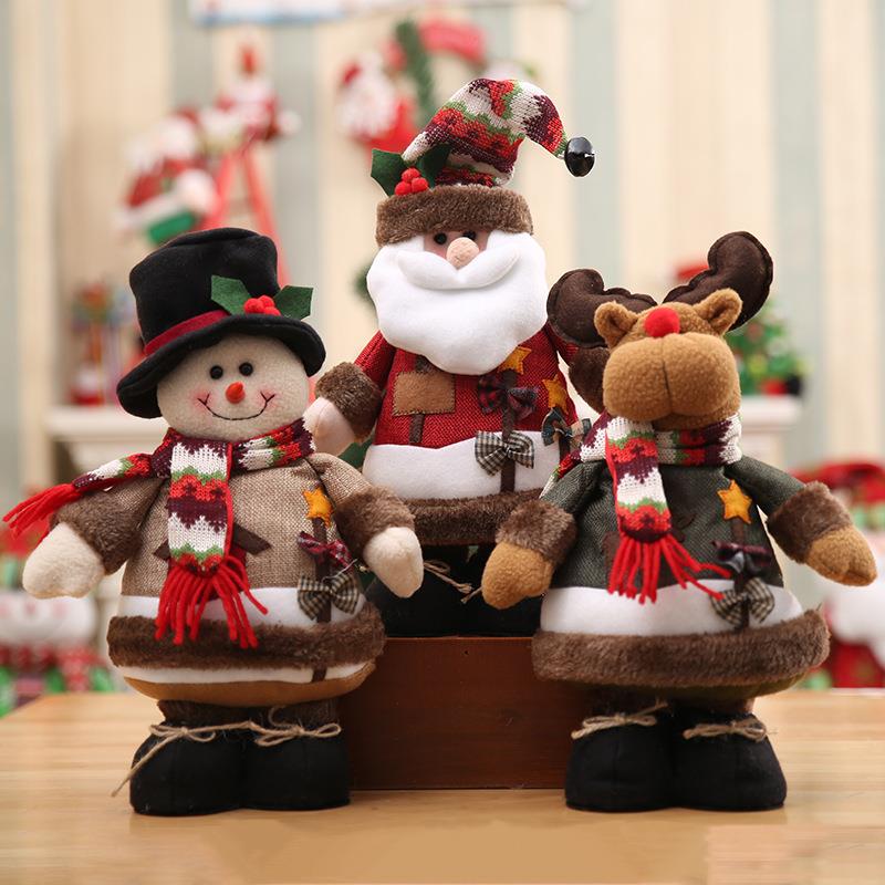 Christmas Snowman Reindeer Standing Figurine Gift Santa Claus Ornament Hotel Mall Christmas Decorations Gift