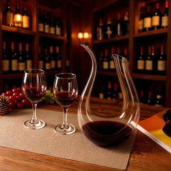 Factory Direct Sales High-End U-Shaped Decanter Wine Glass Set for Home Use Crystal Wine European-Style Glass Decanter