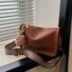 Boston Bag for Women 2024 New Model with a High-End Feel, French Baguette Shoulder Bag, Trendy This Year, Wide Strap Crossbody Small Pillow Bag