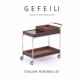 Gefeili's medieval style movable cart with wheels creative sofa side living room home retro storage tea table
