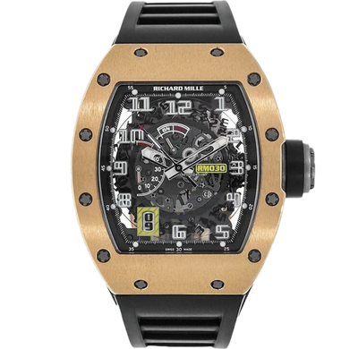 [9.5 New] Richard Mille Rm030 Gr Rose Gold Skeleton Automatic Mechanical Men's Watch