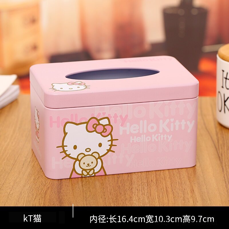 kittyHello cute female tissue box creative family car iron box cartoon living room tea table dining room sanitary paper box