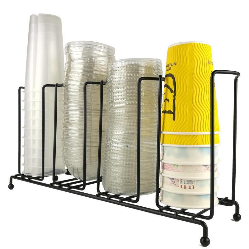 Cafe Chain Milk Tea Shop Paper Cup Holder, Cup and Drink Holder, Cup Lid Storage Rack, Cup Dispenser, Takeaway Cup Holder