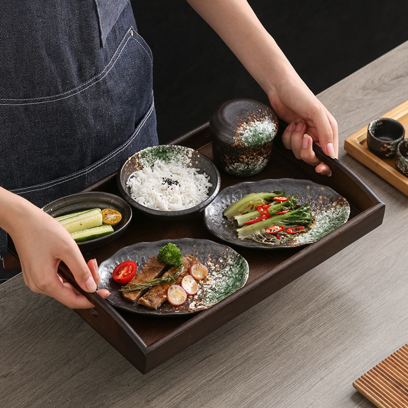 Japanese-Style Ceramic Tableware for Commercial Use, Homestay Postpartum Meal Plates, Japanese and Korean Cuisine Single-Serving Plates, Cross-Border Amazon Set Japanese-Style Ceramic Tableware for Commercial Use, Homestay Postpartum Meal Plates, Japanese and Korean Cuisine Single-Serving Plates, Cross-Border Amazon Set
