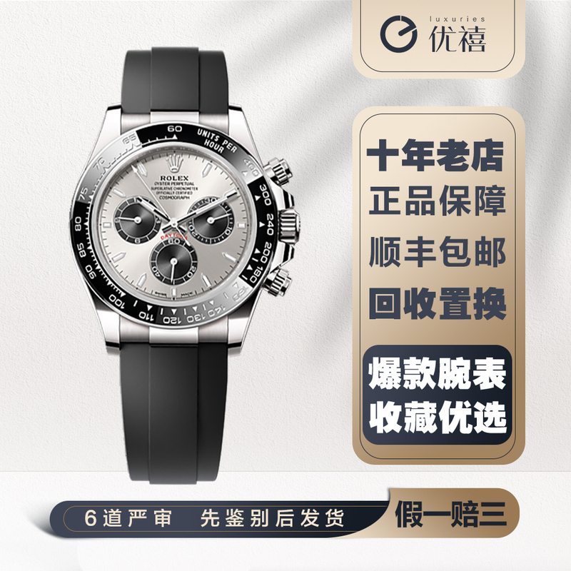 Unused [9.9 New] Rolex Cosmograph Daytona 18K White Gold Automatic Mechanical Watch for Men 126519