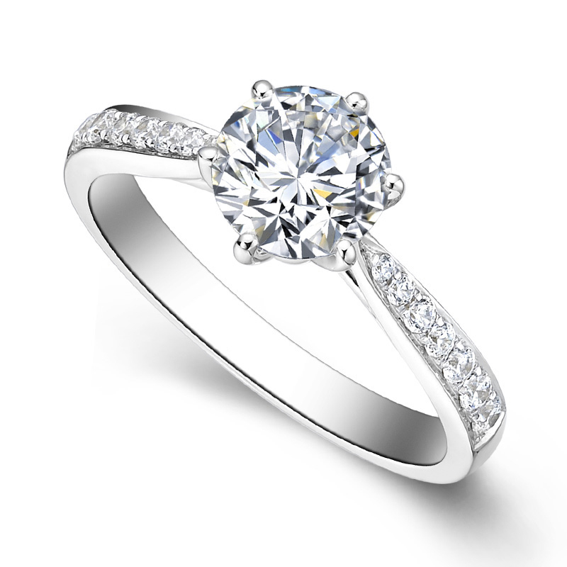 [Igi Lab-Grown Diamonds] 1.5 Carat D/Vvs2/3Ex/N Lab-Grown Diamond 18K Gold Diamond Ring Zs