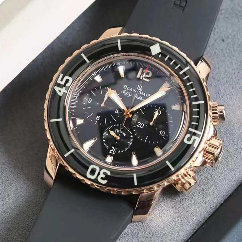 Authentic Watch Blancpain 18K Rose Gold Automatic Mechanical Watch for Men 98 New Blancpain 5085F-3630-52A Authentic Watch Blancpain 18K Rose Gold Automatic Mechanical Watch for Men 98 New Blancpain 5085F-3630-52A