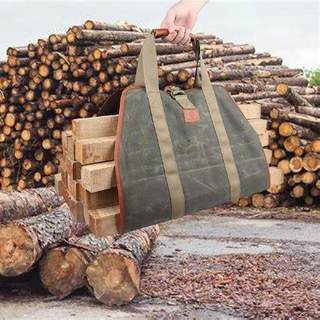 Brennholz-träger, segeltuch-aufbewahrungstasche für holzscheite zum angeln