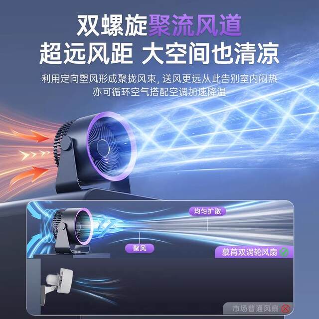 Desktop fan office desk small silent home usb charging super long life student dormitory bed 1414