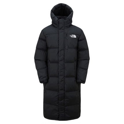 北面THE NORTH FACE GO FREE 纯色长款连帽羽绒服 男女同款