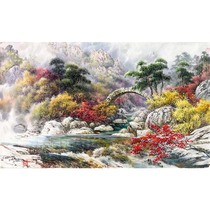 Mount Kumgang Valley by Lee Yong-ho a first-class Korean landscape and traditional Chinese painter living room and study decoration collection