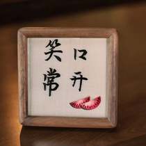 Purely handmade Suzhou embroidered walnut wood ornaments Always Smiling home decoration ornaments collection and gift giving