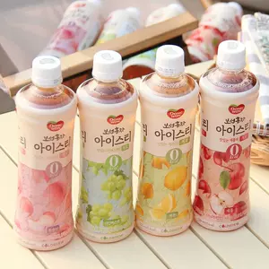 [韩国进口 东远宝城水蜜桃红茶 柠檬红茶葡萄果味茶饮料500ml瓶装]