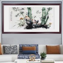 Embroidered handmade Suzhou embroidery Humble as Bamboo silk home decoration hanging painting pure handmade Suzhou Suyun high-end gift