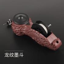Plastic hand-cranked dragon pattern ink fountain construction measurement scriber anti-fall and anti-cracking woodworking special tools set