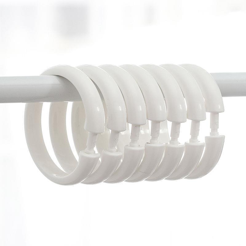 Curtain Hooks, Bed Curtain Hooks, Adjustable C-Rings, Shower Curtain Hooks, Hanging Rings, Bed Curtain Rings, Open Plastic Hooks