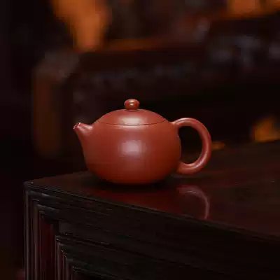 Round red moon Xi Shi pot 2 craftsman Ma Xiaoqin handmade 200CC purple clay pot for self-use gift