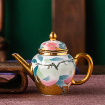999 Real Gold Shoupao Teapot Provincial Master Xiao Jianhui Handmade Ceramic Teapot Kung Fu Tea Set Healthy Household Tea Set