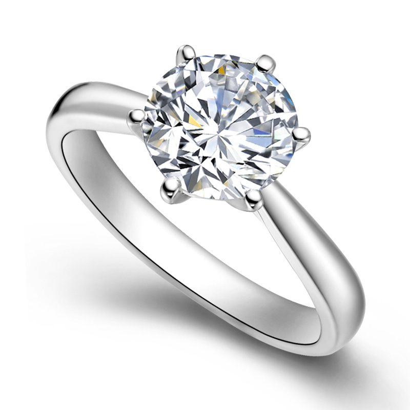[Igi Lab-Grown Diamonds] 50 Points D/Vvs2/3Ex/N Lab-Grown Diamond 18K Gold Diamond Ring Zs D