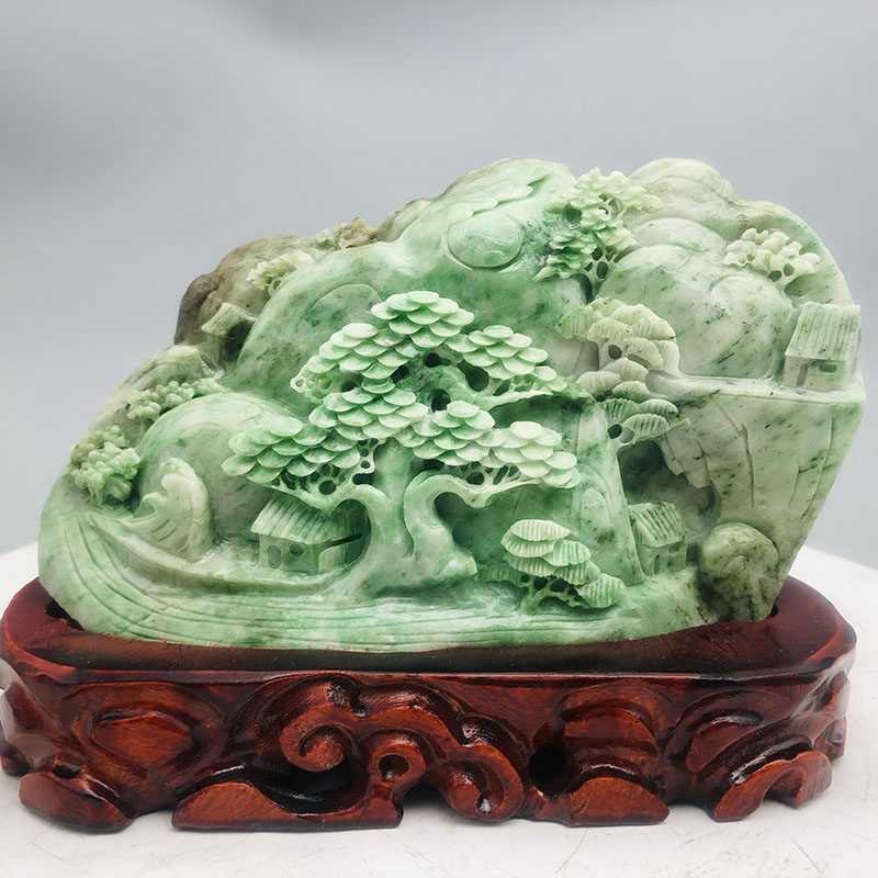 Source good goods (referring to the rise of the day) four famous jade boutique Dushan jade ornaments 5kg m43
