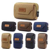 Japanese Seiko canvas mobile phone bag men's waist bag wear belt mobile phone bag multifunctional coin purse mobile phone case waist bag