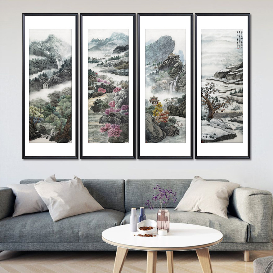 Artisan pure hand Su embroidery < Spring Summer and Autumn Winter > Home Residence Decoration Hanging Painting Embroidery Genuine Silk