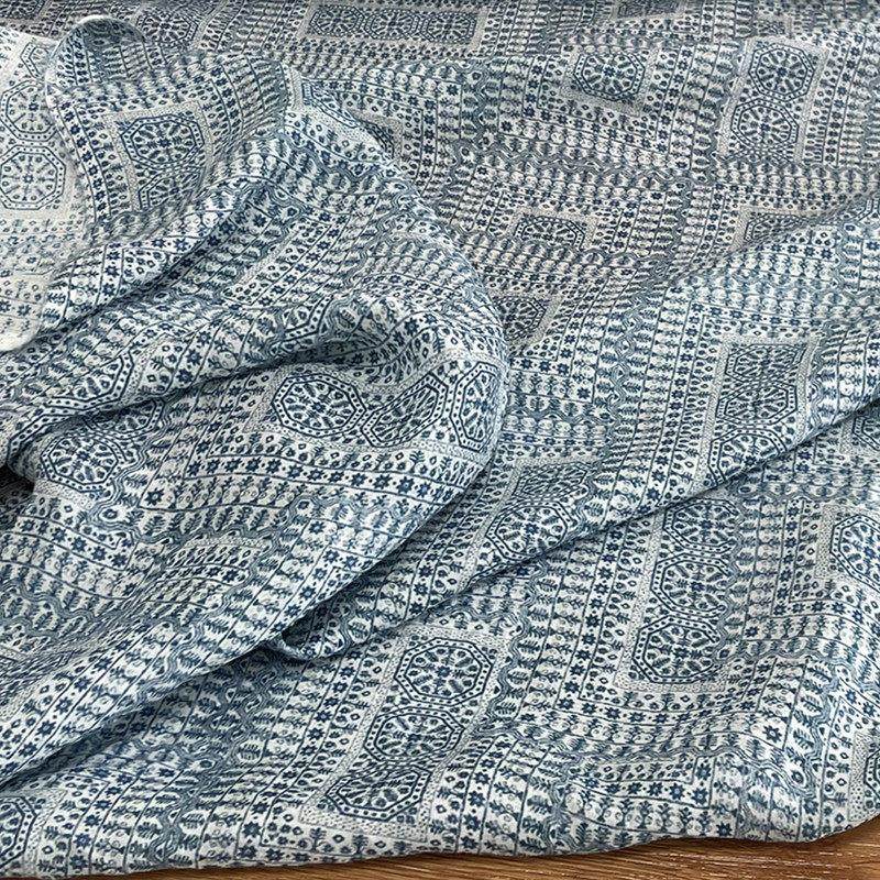 Bujiu Yiyu, a Fabric Store Specializing in Artistic Retro Patterns, Offers Linen and Ramie Printed Fabrics for Summer, Lightweight Materials for Cheongsam Dresses