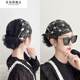 Sunscreen turban for women, women's phoenix tail flower hat, fashionable and elegant, white hair, young, breathable and convenient to carry