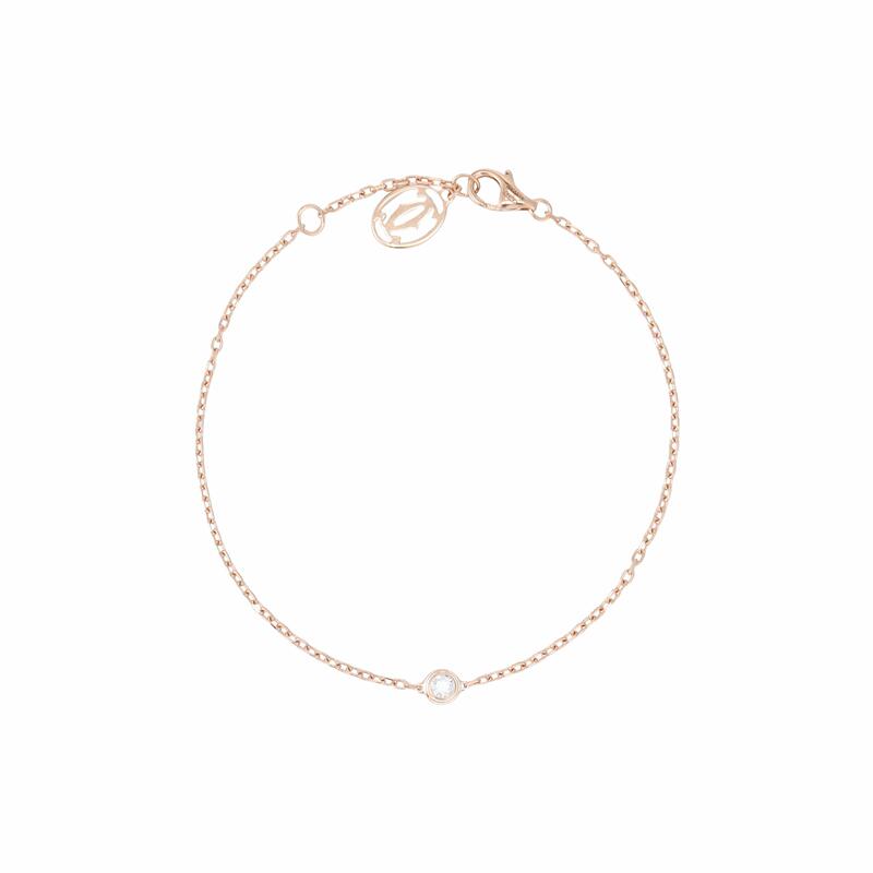 Cartier Diamants Légers Single Diamond 18K Rose Gold Bracelet
