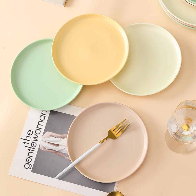 Nordic Creative Ceramic Round Flat Plate Morandi Simple Household Western-Style Pizza Steak Plate Pasta Dessert Shallow Plate Nordic Creative Ceramic Round Flat Plate Morandi Simple Household Western-Style Pizza Steak Plate Pasta Dessert Shallow Plate