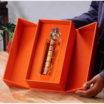 Cordyceps soaked wine bottle glass medicinal material special bottle health sealed can blown medicinal wine separation tank empty wine bottle