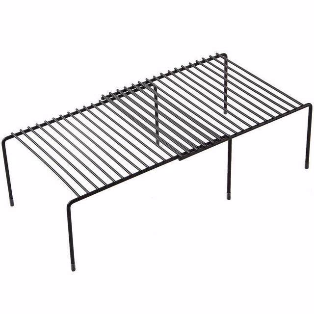 Retractable Kitchen Spice Storage Rack, Iron Art Cabinet, Multi-Functional Retractable Combination Storage Rack for Pots, Bowls, and Chopsticks