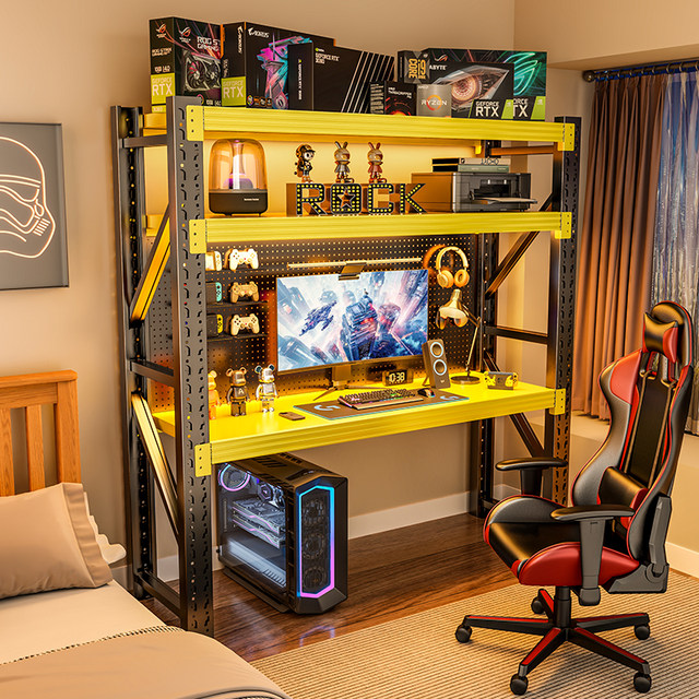 Computer desk lifting table desktop simple shelf e-sports table DIY multi-layer storage rack storage rack household storage rack