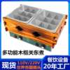 Double basin Oden cooking machine 18-grid Oden cooking pot commercial electric heating Oden cooking machine with wooden box convenience store meatball machine