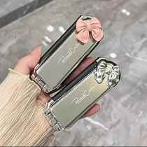 Folding small comb mirror comb integrated mini portable comb special massage air bag comb for women with long hair air cushion comb