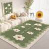 New cream living room carpet, bedroom bedside carpet, bay window mat, coffee table, crystal velvet, no-wash anti-slip floor mat