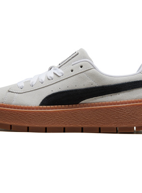 PUMA彪马 Platform Trace 复古厚底 低帮 板鞋 女款 白黑