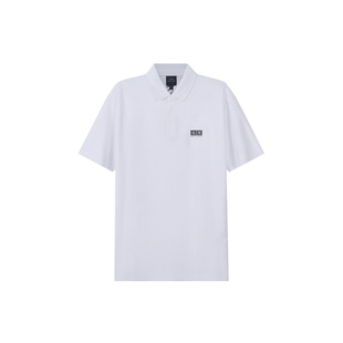 Polo衫 ARMANI 撞色字母Logo印花直筒合身休闲短袖 EXCHANGE SS22