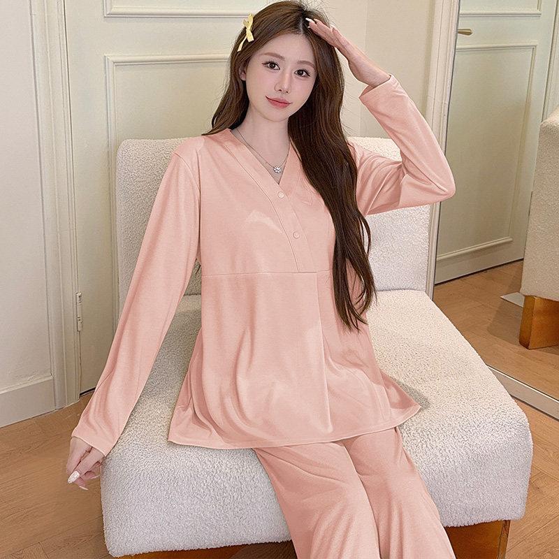 Maternity Pajamas with Chest Pads, Sweat-Absorbent, Summer Thin Style, Pure Cotton, Postpartum, Suitable for May, for Pregnant Women, Nursing, and Home Wear Maternity Pajamas with Chest Pads, Sweat-Absorbent, Summer Thin Style, Pure Cotton, Postpartum, Suitable for May, for Pregnant Women, Nursing, and Home Wear